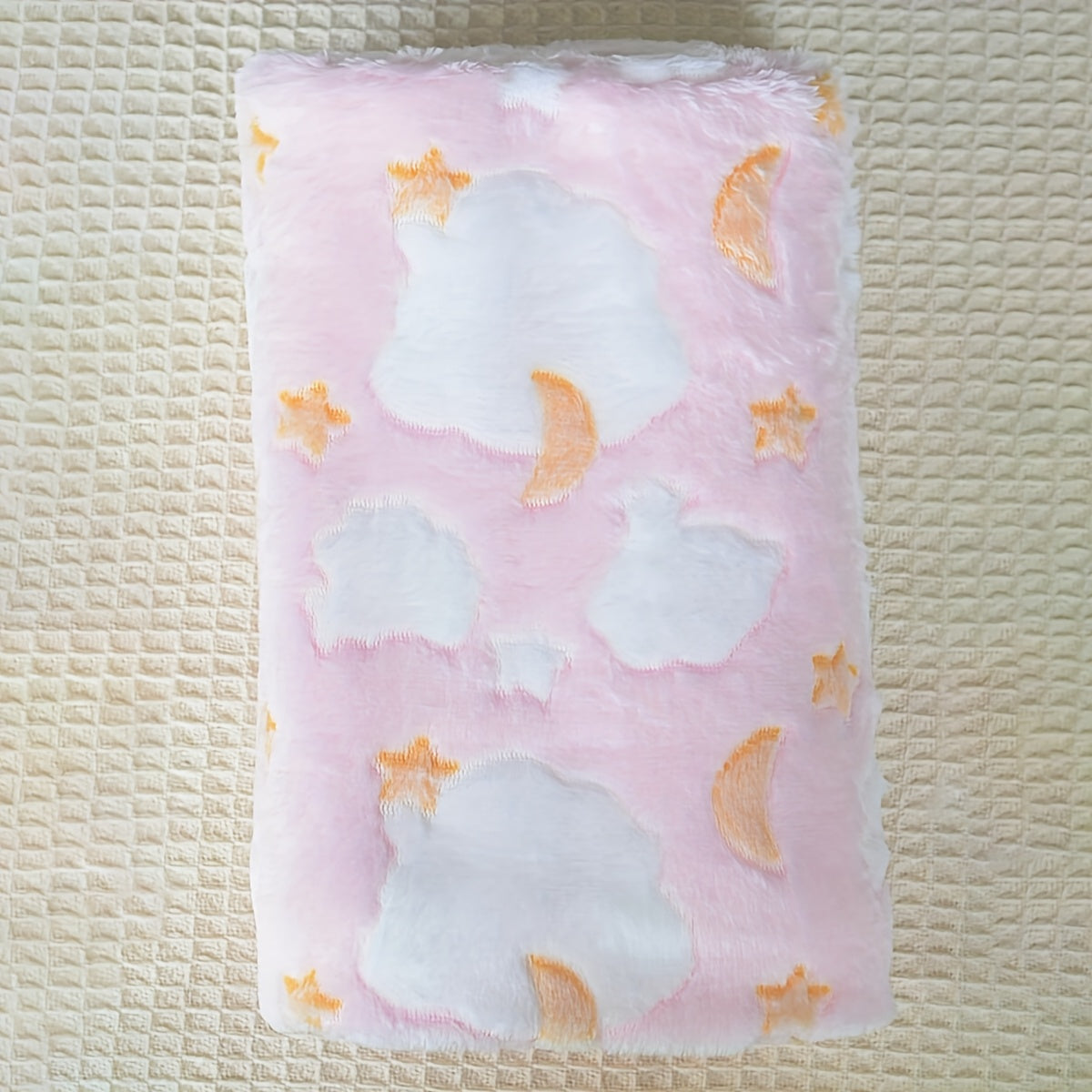 1pc Soft Fleece Baby Blanket, Pink Cartoon Pattern Soft And Comfortable Baby Blanket, Stroller Windproof Blanket Suitable for Baby Use