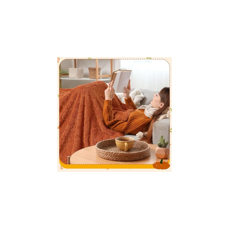 Fall Halloween Pumpkin Throw Blanket Fall Decor 50" x 60"