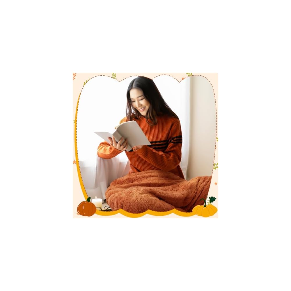 Fall Halloween Pumpkin Throw Blanket Fall Decor 50" x 60"