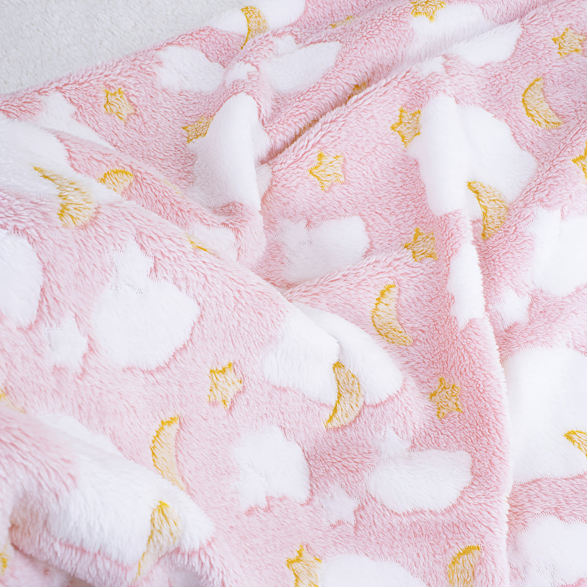1pc Soft Fleece Baby Blanket, Pink Cartoon Pattern Soft And Comfortable Baby Blanket, Stroller Windproof Blanket Suitable for Baby Use