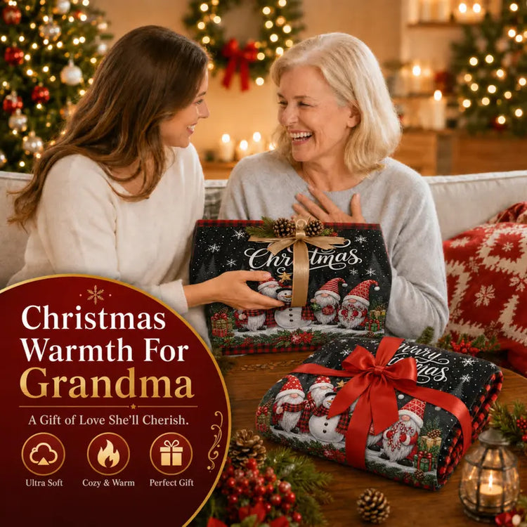 100% Polyester Christmas Gnome Flannel Throw Blanket - 60-inch x 80-inch Large Size, Christmas Print, Cute Snowman & Buffalo Plaid Design, Indoor Bed/Couch/Sofa Use, Winter Holiday Gift for Family, 60-Inch Blankets